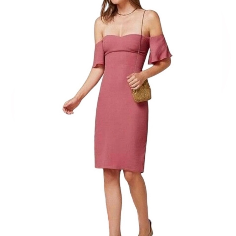 Reformation Marla Sheath Dress In Pink Size 0